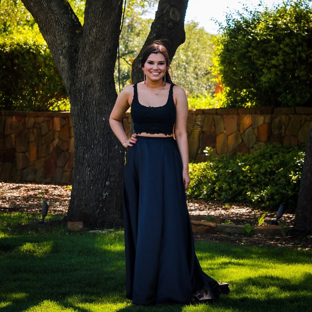 Sherri Hill 2 piece black Prom dress